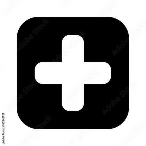 Plus math icon vector image