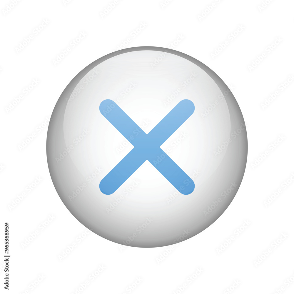 Close button icon sign isolated on white background. Vector Close button icon sign isolated on white background. Vector