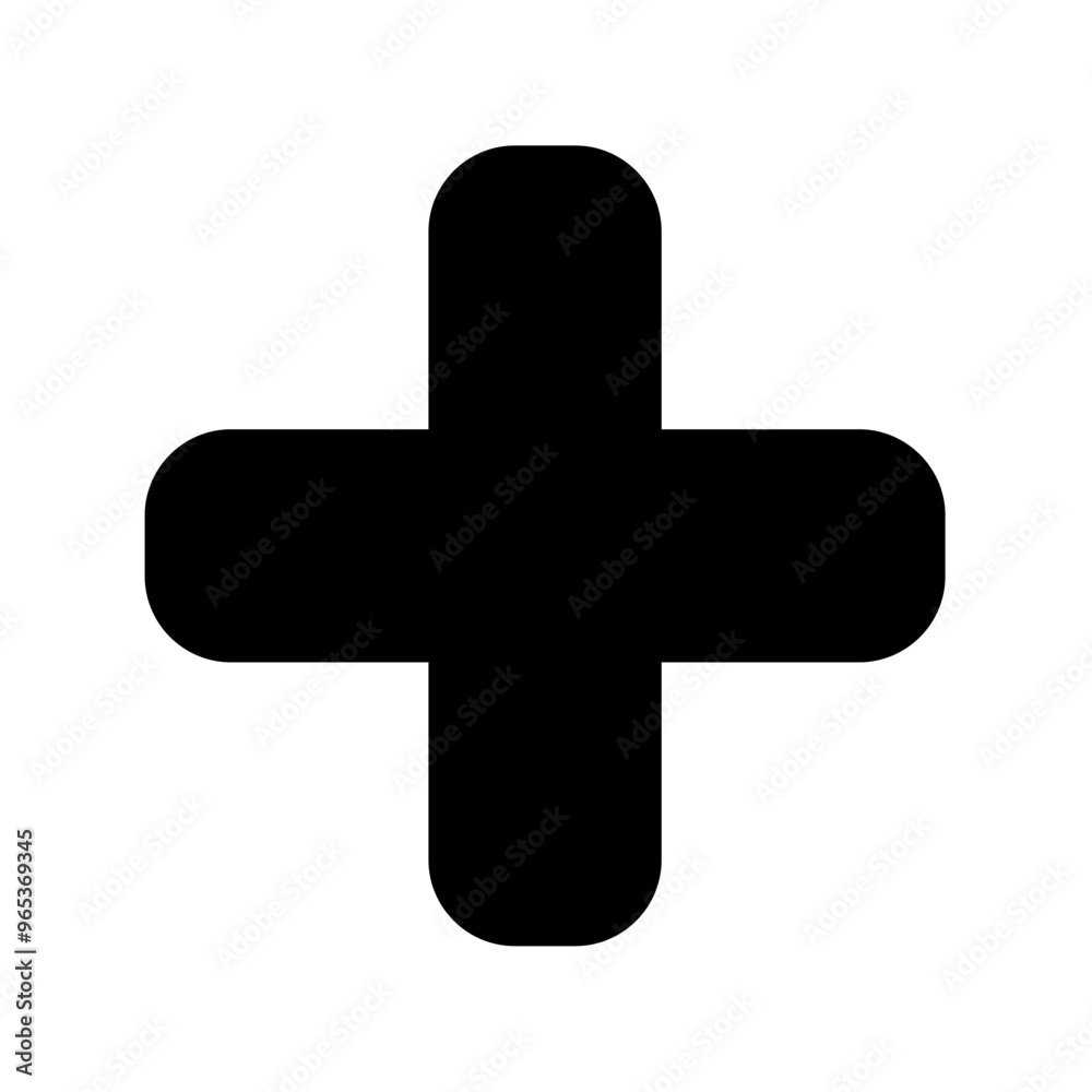 Plus math icon vector image Plus math icon vector image