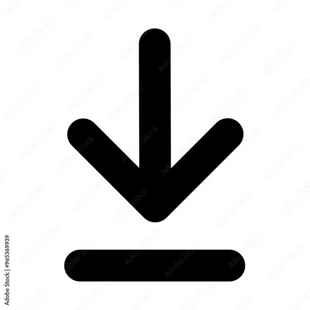 Download icon silhouette. Vector image
Download icon silhouette. Vector image