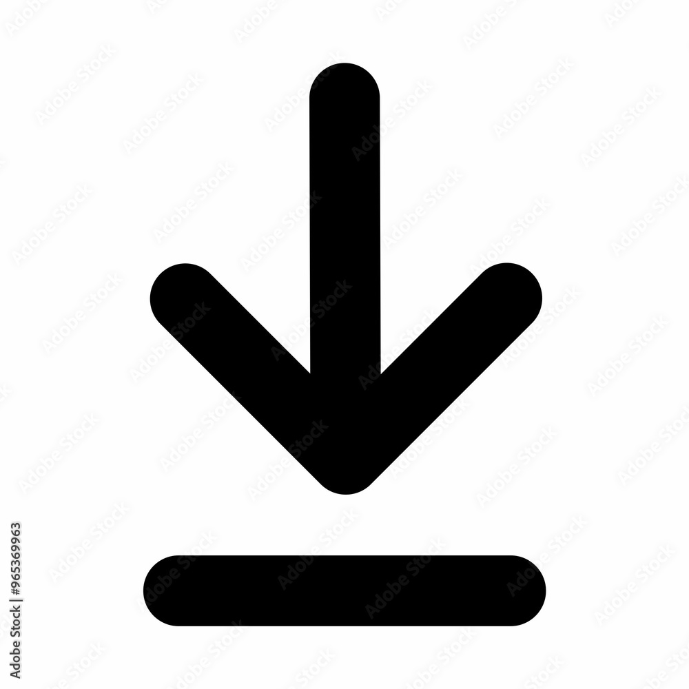 Download icon silhouette. Flat image Download icon silhouette. Flat image