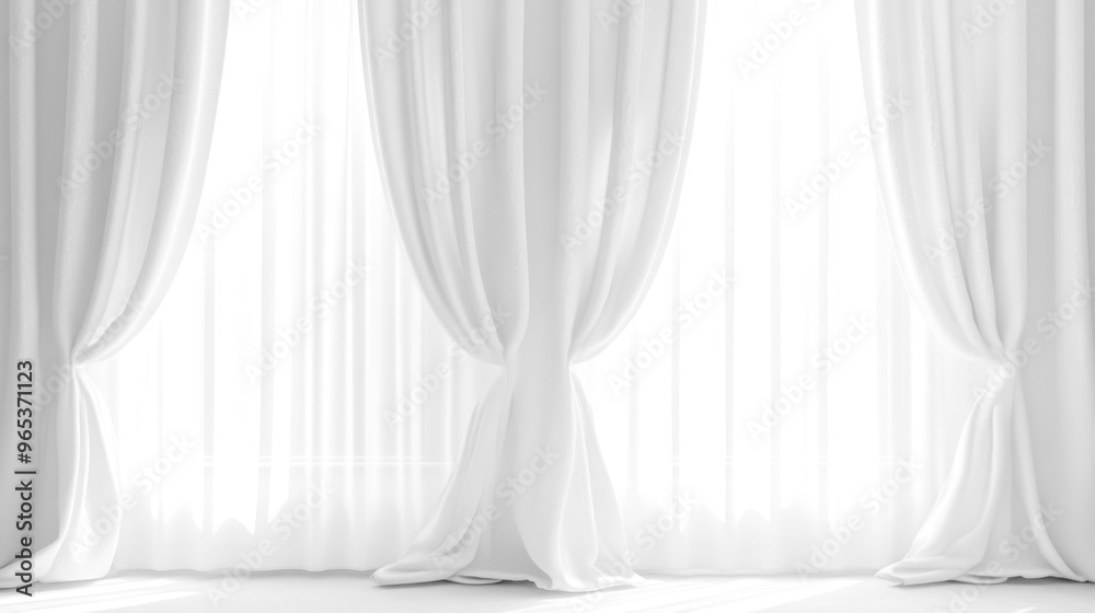 Soft white curtains background for graphic design or wallpaper. Soft white curtains background for graphic design or wallpaper.