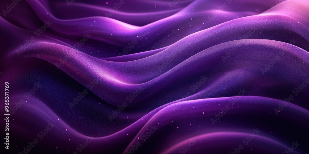 Abstract Purple Wavy Fabric with Glittering Texture