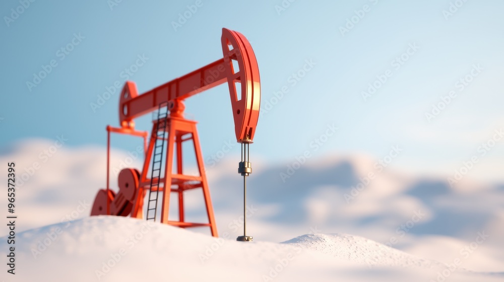 Futuristic Oil Drilling Operation: of Energy Resource Extraction with Copy Space and Quality