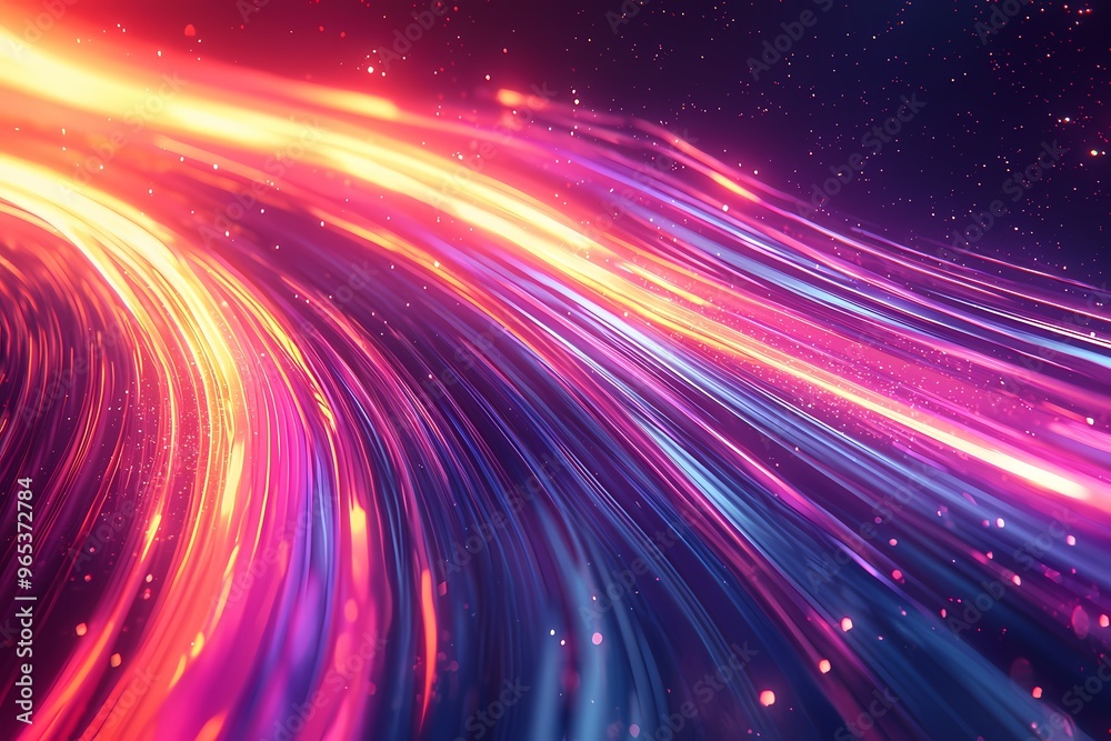 Vibrant abstract light trails in dynamic hues of pink and orange. Vibrant abstract light trails in dynamic hues of pink and orange.