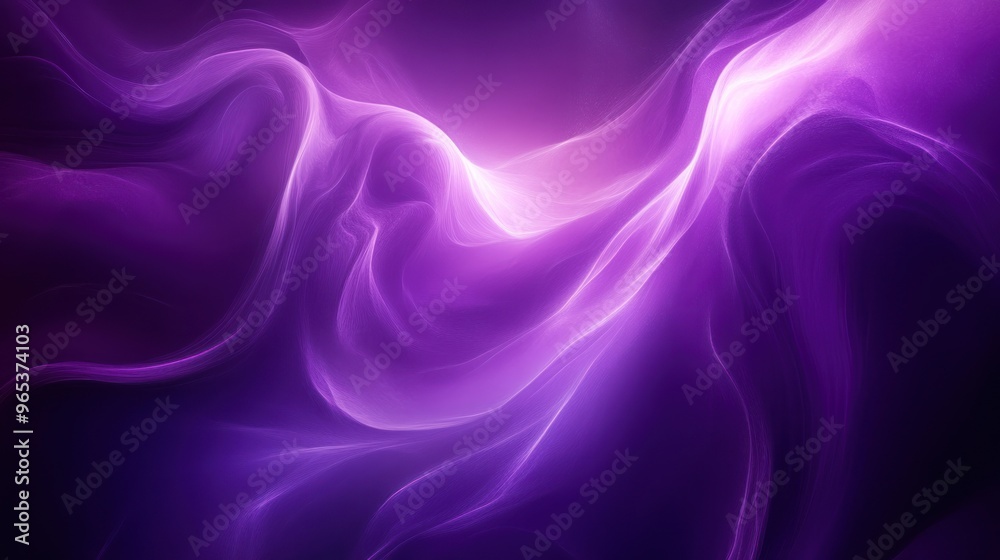 Fototapeta premium Abstract Purple and White Swirling Light Background