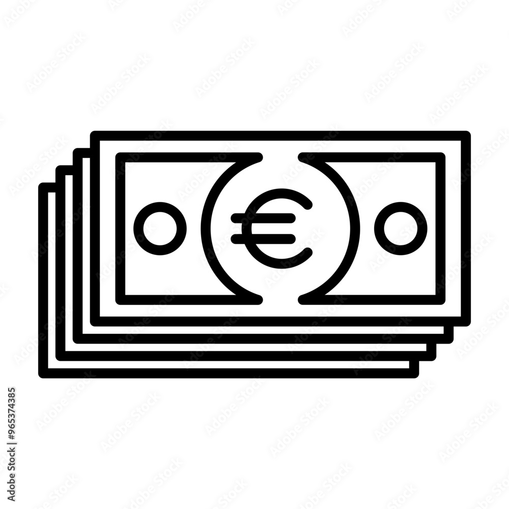 stack of euro money stack of euro money