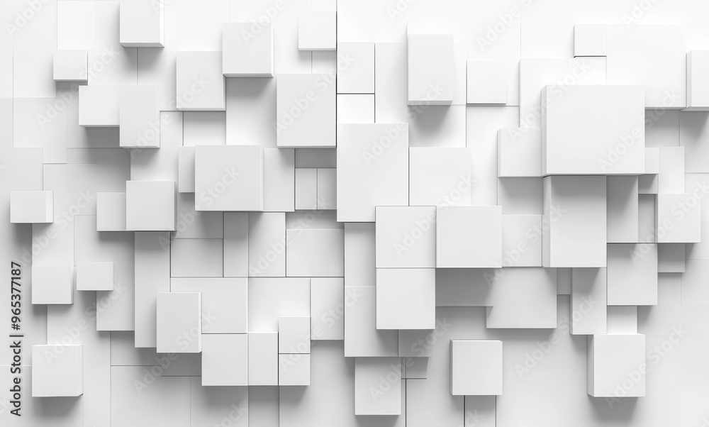 Abstract Architectural Wall Pattern with 3D Cubes for Modern Building Design Generative AI Abstract Architectural Wall Pattern with 3D Cubes for Modern Building Design Generative AI