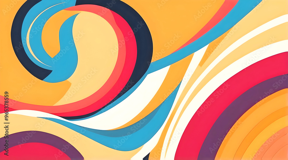 Colourful abstract aesthetic background design, artistic autumn, wallpaper, template, pop art