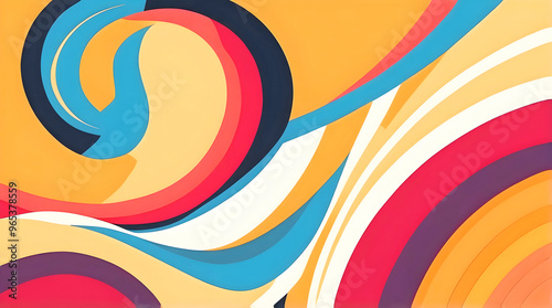 Obraz na płótnie Colourful abstract aesthetic background design, artistic autumn, wallpaper, template, pop art w salonie