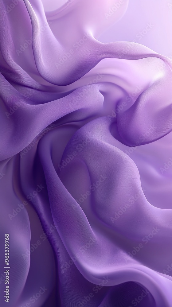 Obraz premium Abstract Purple Fabric Draped in Soft Waves