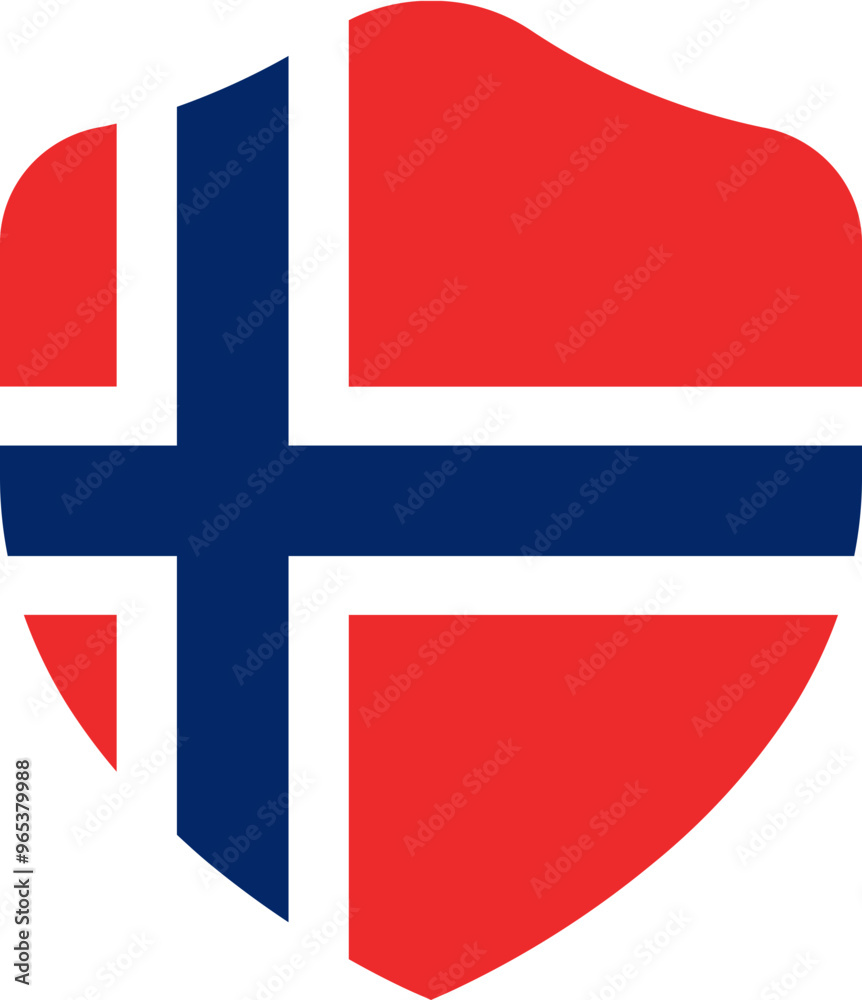 Obraz premium NORWAY Flag on Shield Shape