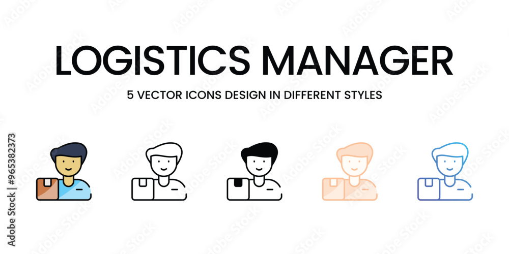 Logistics Manager vector icons set ready to use for web and mobile app Logistics Manager vector icons set ready to use for web and mobile app