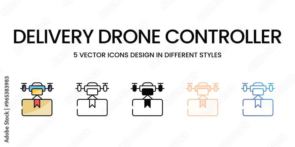 Delivery Drone Controller vector icons set ready to use for web and mobile app Delivery Drone Controller vector icons set ready to use for web and mobile app