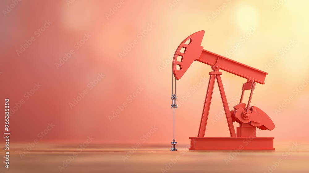 Fototapeta premium Economic Boom Concept with Oil Price Surge in Quality with Copy Space and Selective Focus for Text