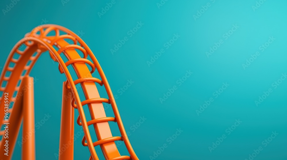 Obraz premium Dynamic Energy Market Volatility: Oil Price Rollercoaster in with Selective Focus and Copy Space, Quality