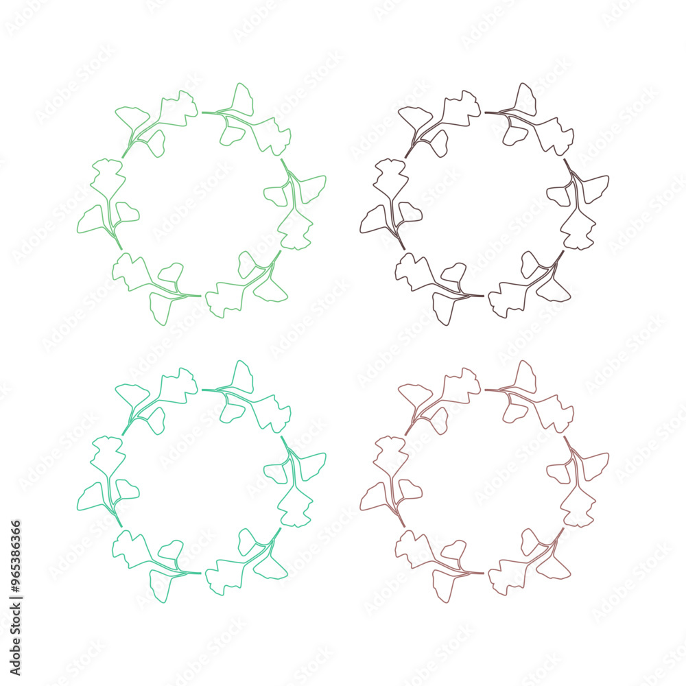 Fototapeta premium GREEN LEAVES BIO PRODUCT SIGN SYMBOL LOGO VECTOR ISOLATED ON WHITE