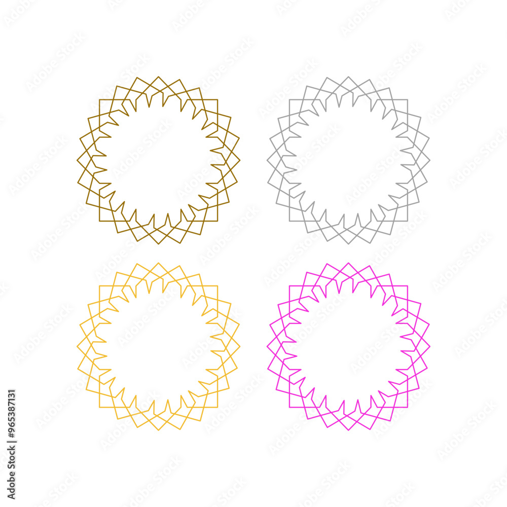 LUXURY MANDALA ART ISOLATED ON WHITE VECTOR