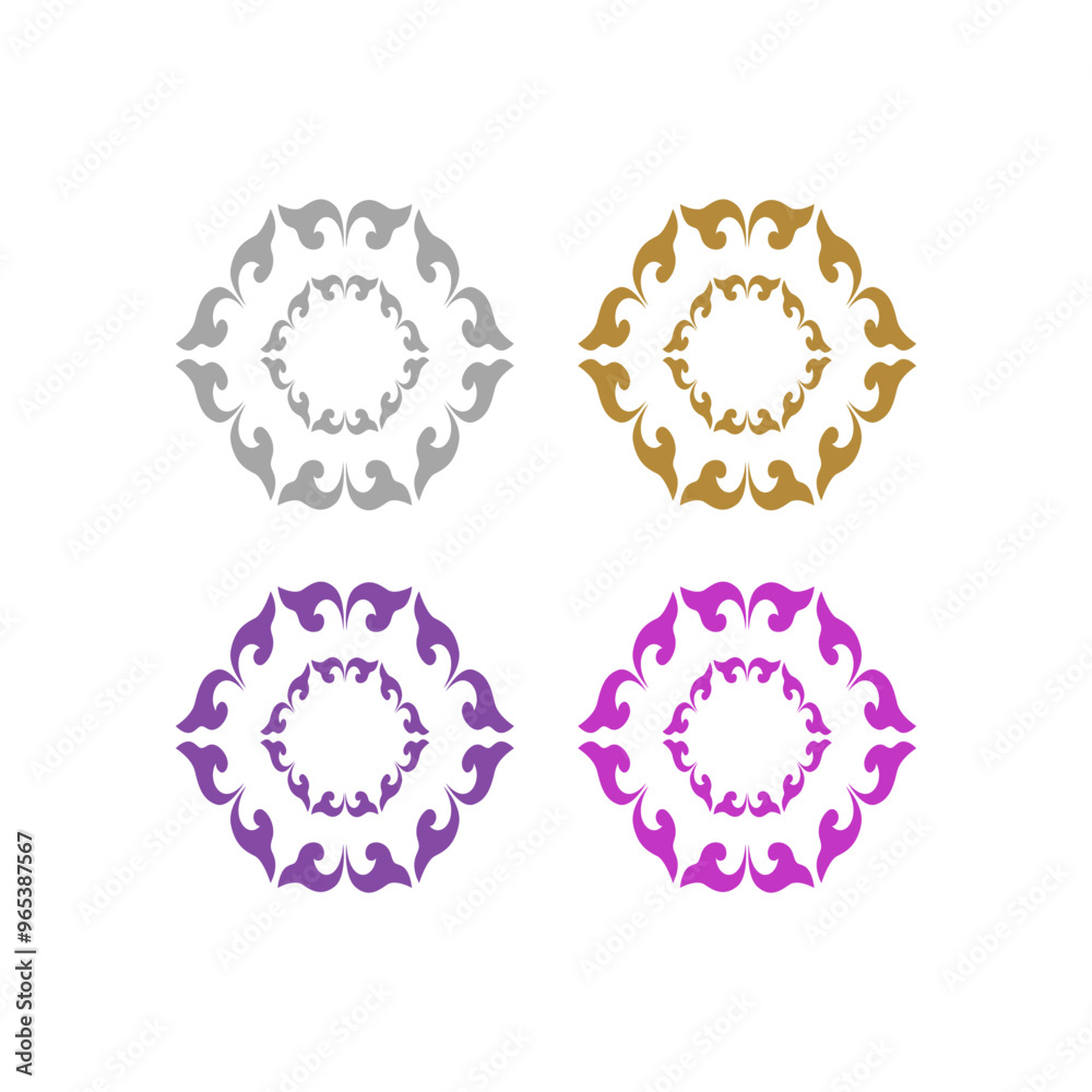 LUXURY MANDALA ART SIGN SYMBOL LOGO VECTOR ISOLATED ON WHITE LUXURY MANDALA ART SIGN SYMBOL LOGO VECTOR ISOLATED ON WHITE