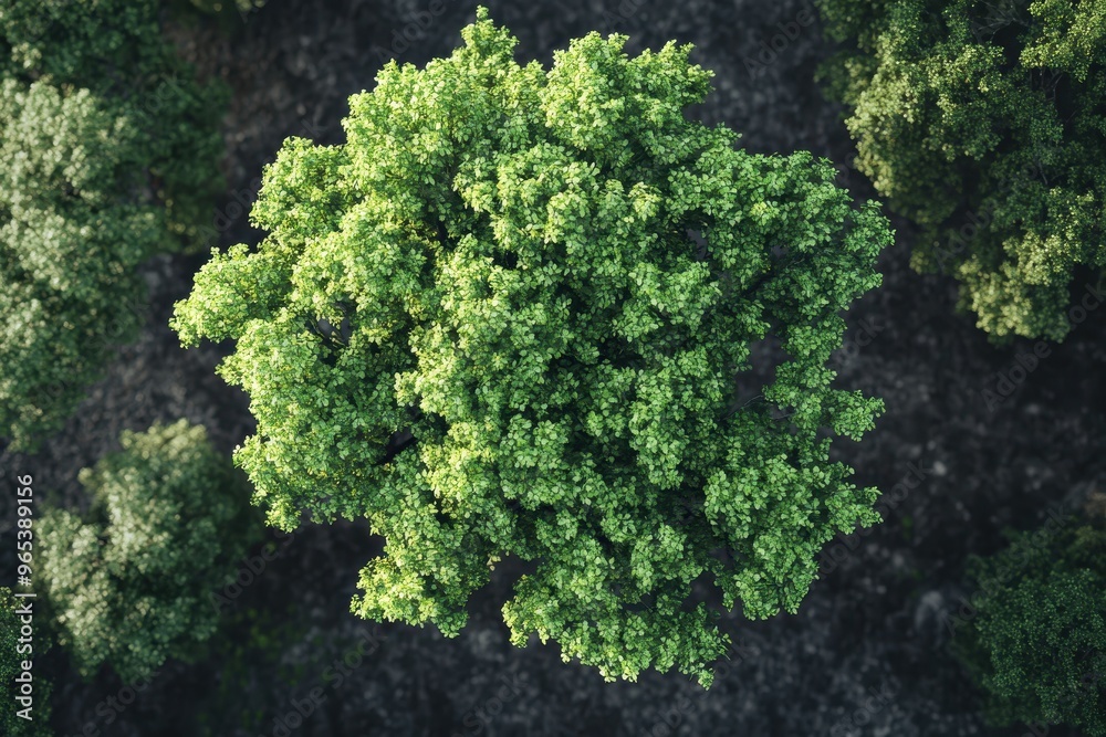 Top view single large woodland trees on transparent white backgrounds. Top view single large woodland trees on transparent white backgrounds.