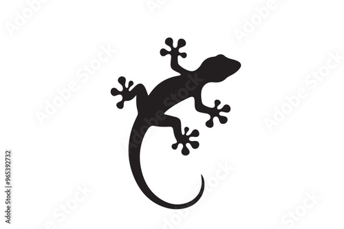 Gecko silhouette vector illustration, Gecko silhouette vector, Gecko silhouette PNG 