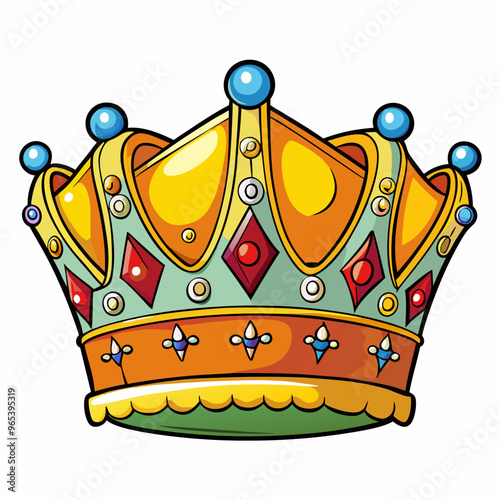 luxury golden crown vector illustration