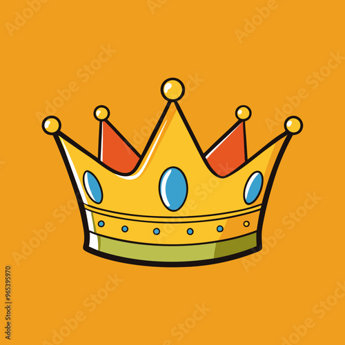 luxury golden crown vector illustration