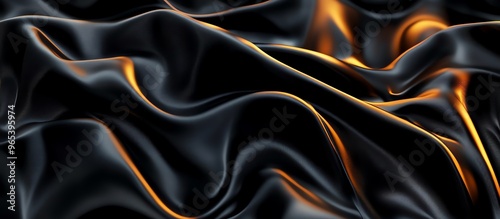 Beautifully textured black fabric with shimmering gold highlights, ideal for backgrounds, designs, and artistic projects.