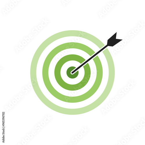 Light green shade bullseye dart target icon. Dart target goal marketing sign. Arrow dart logo vector. Winner dart sign.