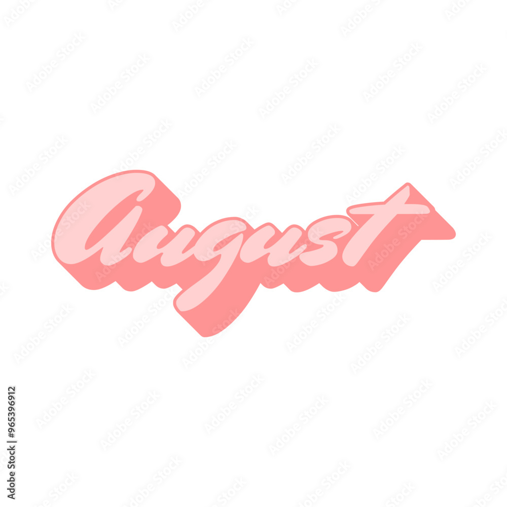 Obraz premium Cute August Typography