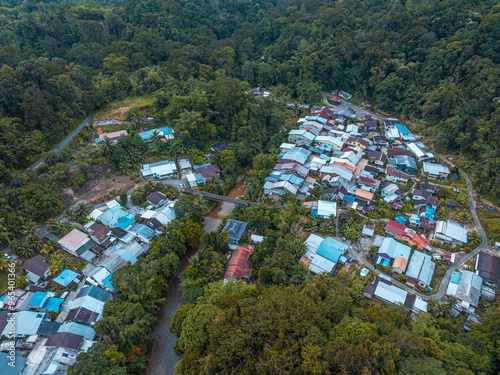 Traditional Bornean Village - Aerial Drone Photography
 photo