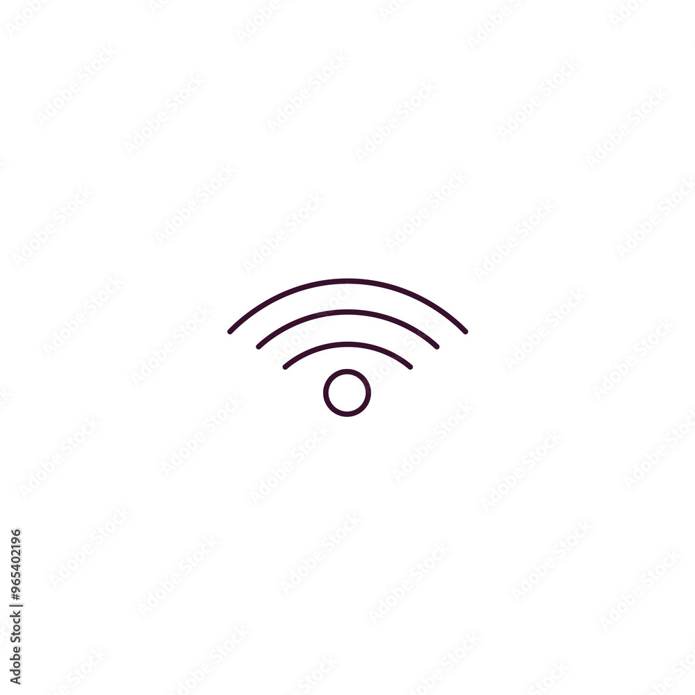 wi fi sign outline icon. Linear vector from computer concept. Thin line wi fi sign icon isolated on white background wi fi sign outline icon. Linear vector from computer concept. Thin line wi fi sign icon isolated on white background