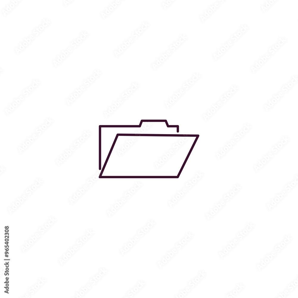 computer folder outline icon. Linear vector from computer concept. Thin line computer folder icon isolated on white background computer folder outline icon. Linear vector from computer concept. Thin line computer folder icon isolated on white background