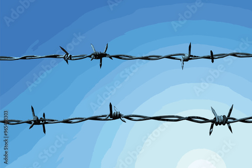 Intellectual Property Defense: Trademark Symbol Entwined with Barbed Wire Illustrating Protection