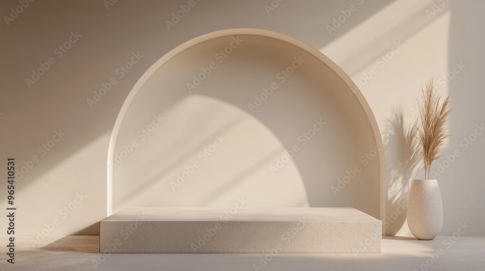 Minimalist podium design with a neutral backdrop and plenty of space for text or promotional content. Minimalist podium design with a neutral backdrop and plenty of space for text or promotional content.