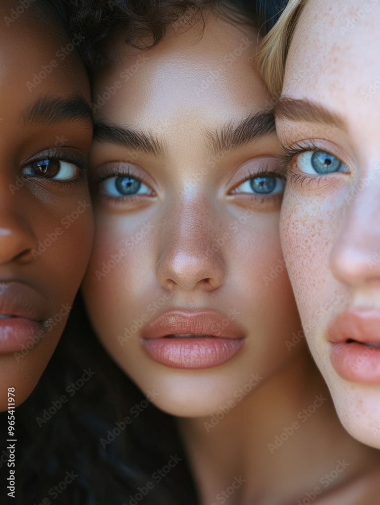 Fashionable Youth: Diverse Beauty and Style Collage Fashionable Youth: Diverse Beauty and Style Collage