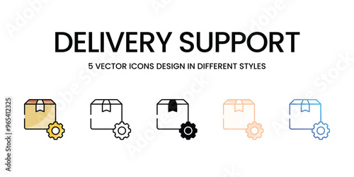 Delivery Support vector icons set ready to use for web and mobile app
