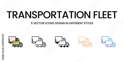 Transportation Fleet vector icons set ready to use for web and mobile app