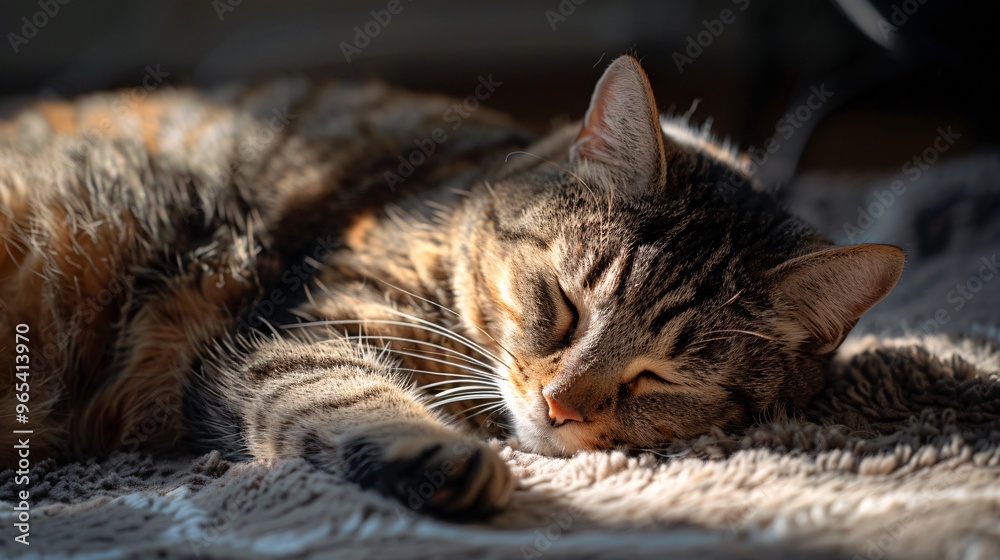 69. A content house cat curled up in a patch of sunlight, with soft light illuminating its fur and creating a peaceful scene 69. A content house cat curled up in a patch of sunlight, with soft light illuminating its fur and creating a peaceful scene
