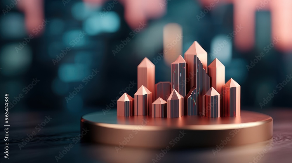 Futuristic Oil Price Volatility Analysis in Augmented Reality Cityscape with Copy Space, Selective Focus - Concept Futuristic Oil Price Volatility Analysis in Augmented Reality Cityscape with Copy Space, Selective Focus - Concept