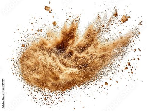 Wallpaper Mural Abstract Brown Sand Explosion with Glitched Background Torontodigital.ca