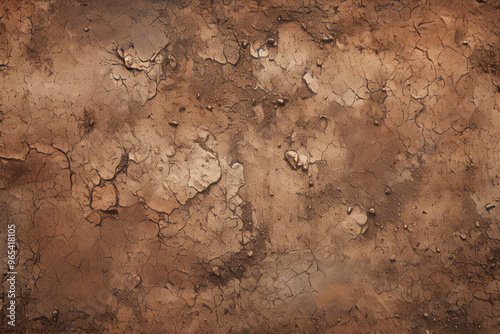 Processed collage old dry brown clay surface texture. Background for banner, backdrop or texture photo