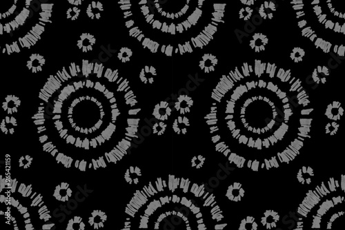 Ethnic ikat seamless pattern in tribal. Aztec geometric ethnic ornament print. Ikat pattern style. Design for background, wallpaper, illustration, fabric, clothing, carpet, textile, batik, embroidery.