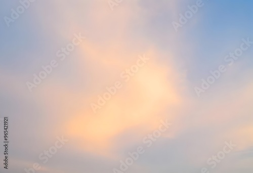  Clear blue sky with fluffy white clouds drifting slowly