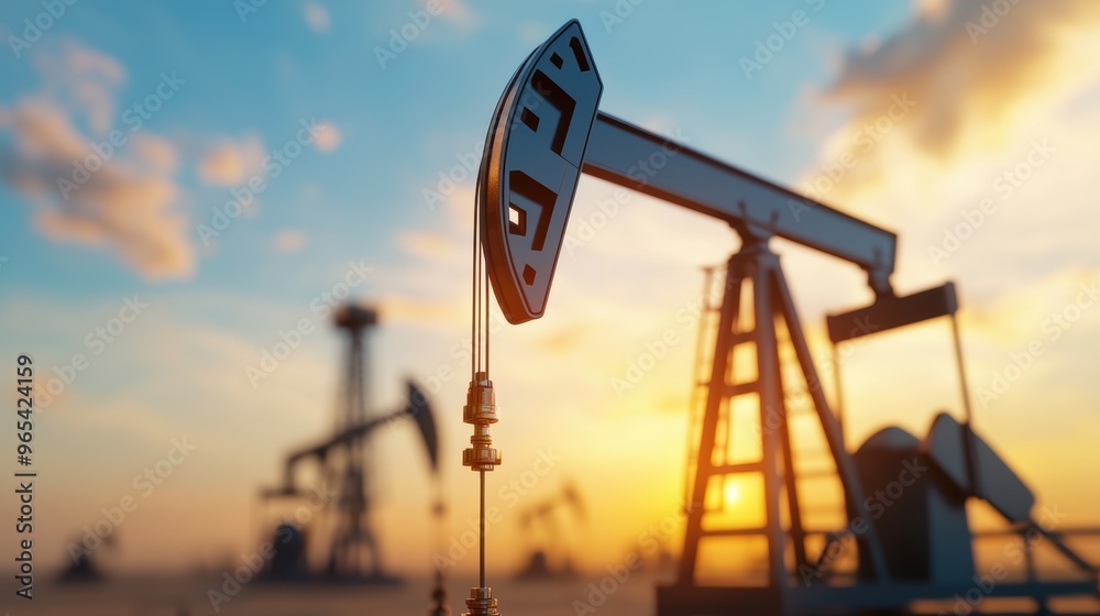 Rising Oil Price causing Market Instability - with Copy Space and Selective Focus |