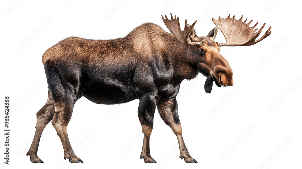 Moose Animal Wildlife Digital Art Abstract Background Moose Animal Wildlife Digital Art Abstract Background