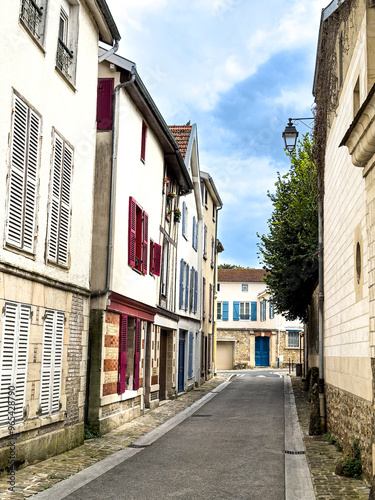 Street view of old village Chalons-en-Champagne in France