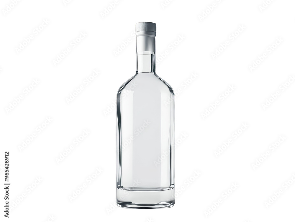 Glass Bottle Mockup with Abstract Pattern Background Glass Bottle Mockup with Abstract Pattern Background