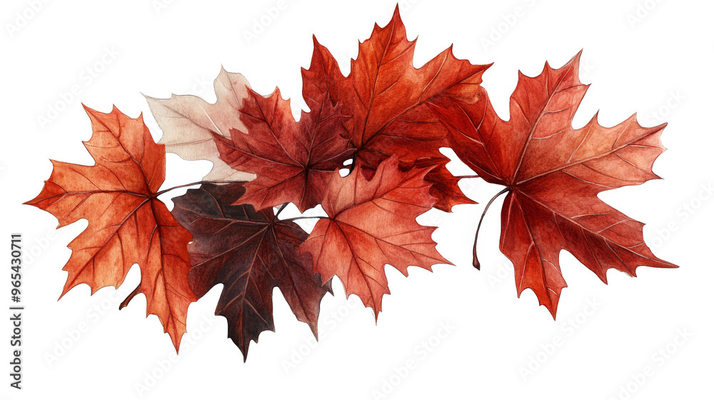 Abstract Autumn Leaves with Grunge Texture Abstract Autumn Leaves with Grunge Texture