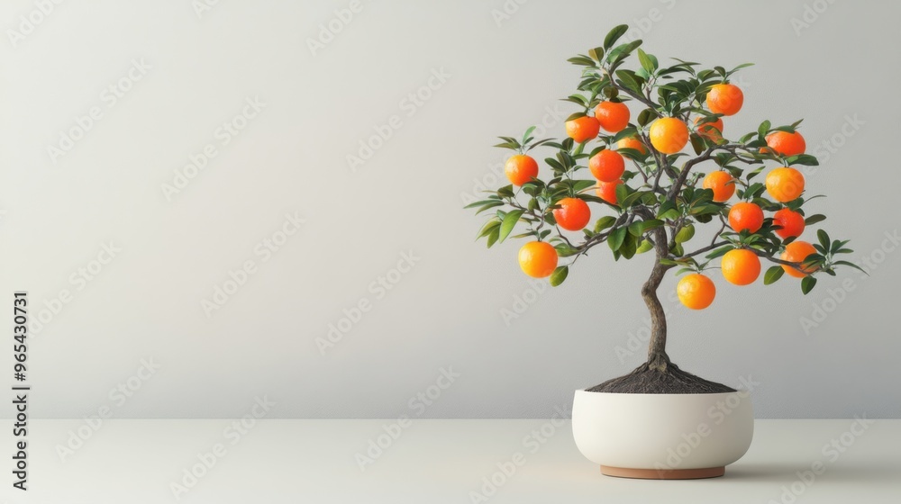 A vibrant orange tree in a white pot, showcasing lush green leaves and bright oranges, perfect for home decor or gardening themes. A vibrant orange tree in a white pot, showcasing lush green leaves and bright oranges, perfect for home decor or gardening themes.